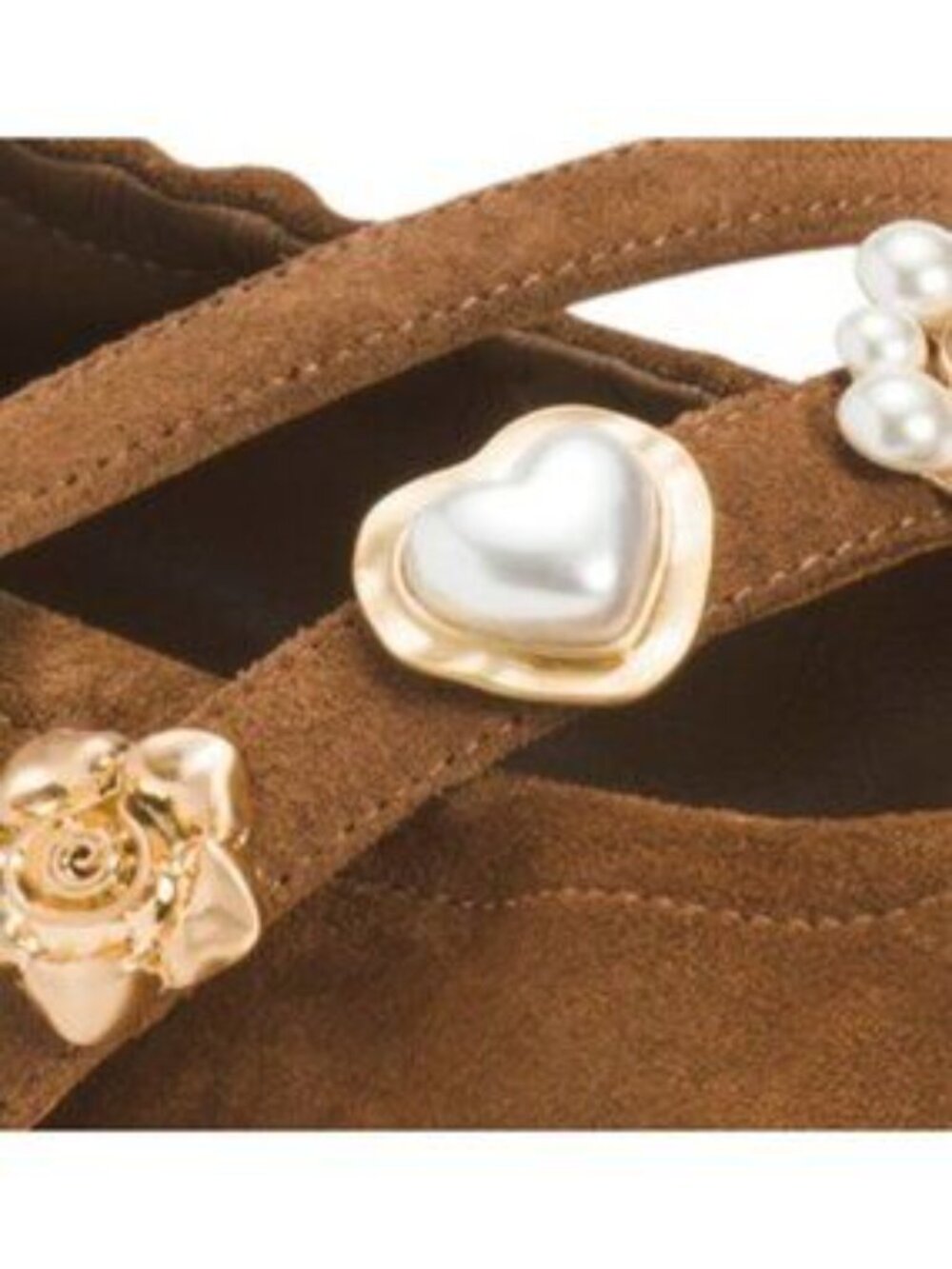 STUART WEITZMAN Made In Spain Suede Socharming Mary Jane Flats - Picture 2 of 4